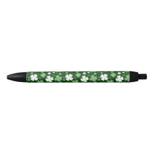 Stylo Noir Shamrock vert, Saint Patrick's Day