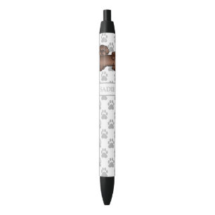 Stylo Noir Shih Tzu Marron Foie Chien de Dessin Animé Mignon
