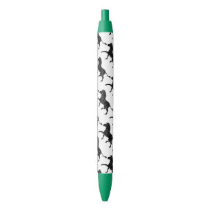 Stylo Noir Silhouette d'impression noir et gris Zebra