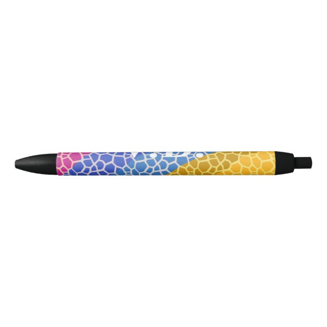 Stylo Noir simple couleur unie minimale personnalisée (Devant)