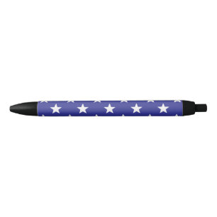 Stylo Noir Simple Étoile Patriotique