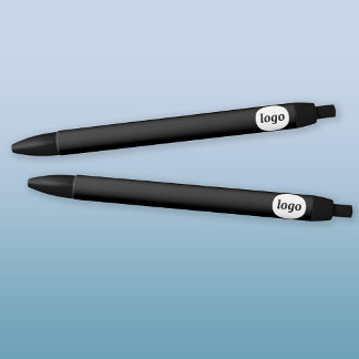 Stylo Noir Simple Logo Entreprise Promotionnel