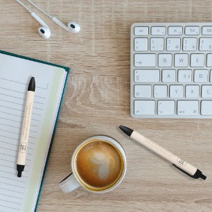 Stylo Noir Simple minimaliste beige