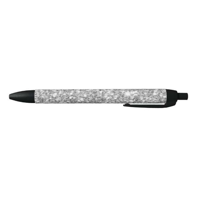Stylo Noir Simple Parties scintillant Blanche Et Grise (Bas)