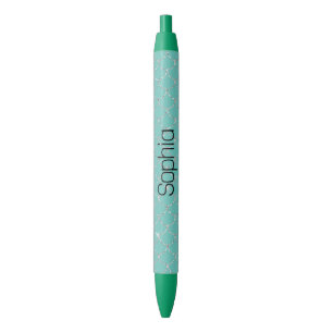 Stylo Noir Sirène de menthe d'argent