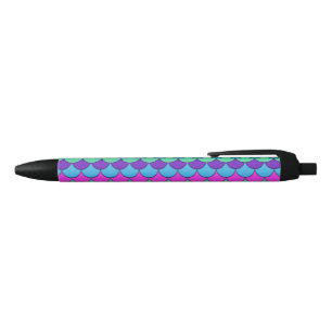 Stylo Noir Sirène multicolore colorée