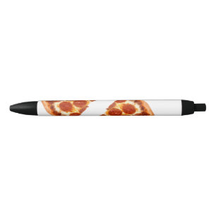 Stylo Noir SlipperyJoe's classique pepperoni pizza tranche fo