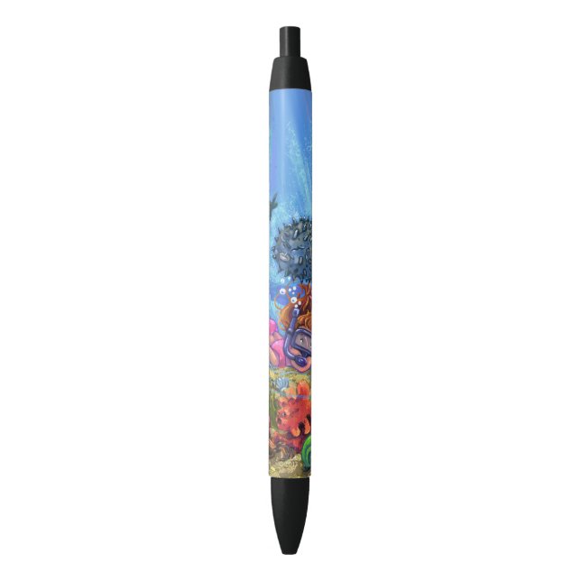 Stylo Noir Sous la mer (devant Vertical)