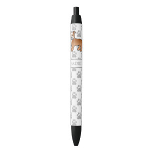 Stylo Noir Staffie Rouge Et Blanc Chien De Dessin Animé Migno