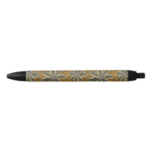 Stylo Noir Style Batik Floral Abstrait africain