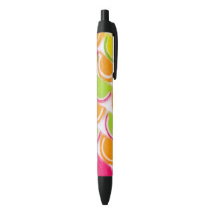 Stylo Noir Sucrerie différente colorée de gelée
