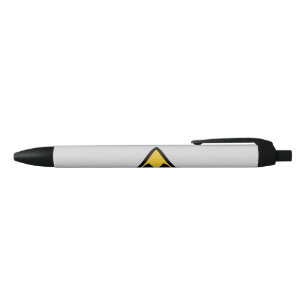 Stylo Noir Symbole d'avertissement de rayonnement (danger rad
