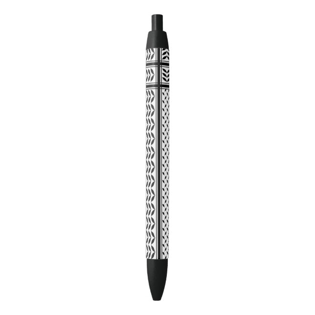 Stylo Noir Symbole Keffiyeh de la Palestine Motif de résistan (devant Vertical)