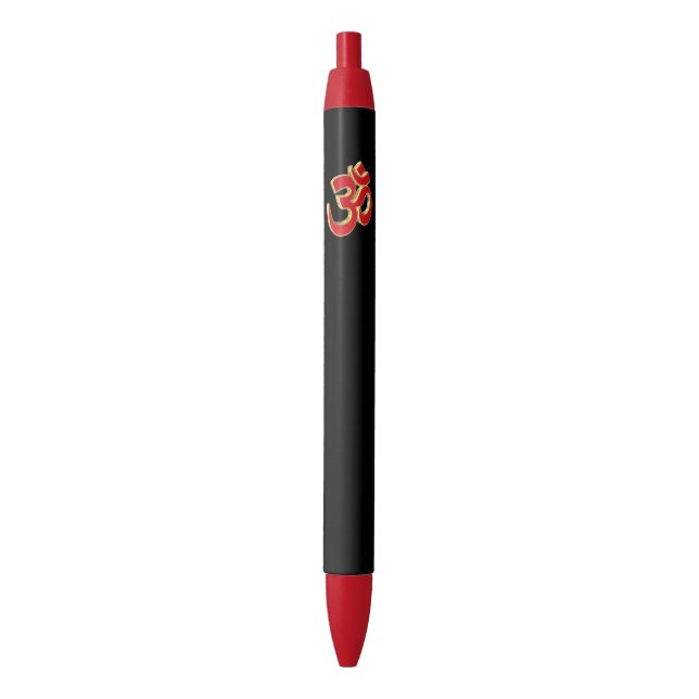 Stylo Noir Symbole Om (devant Vertical)