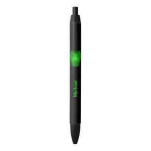 Stylo Noir Symbole rougeoyant vert drôle de radioactivité