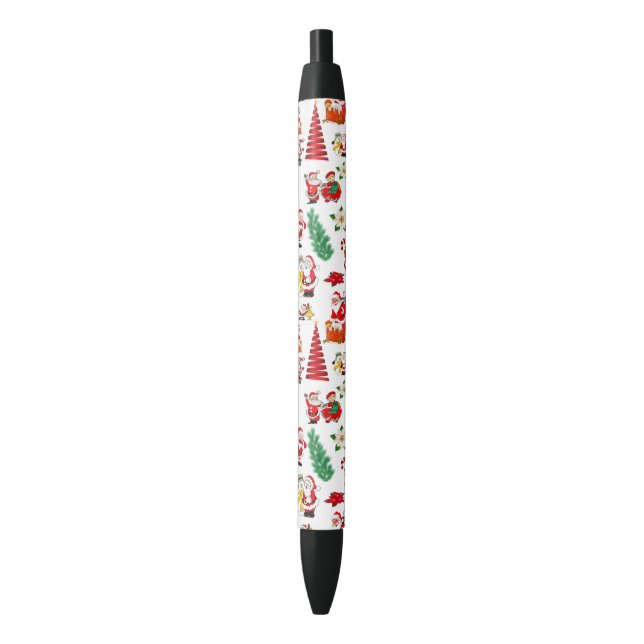 Stylo Noir Symboles de Noël (devant Vertical)