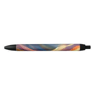 Stylo Noir Symphonie de Motifs colorés