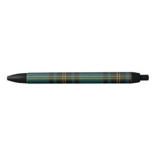 Stylo Noir Tartan bleu-vert