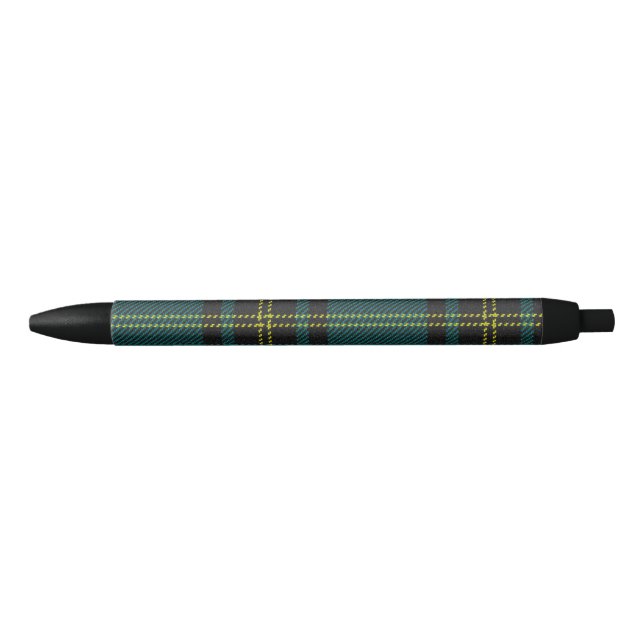 Stylo Noir Tartan bleu-vert (Devant)