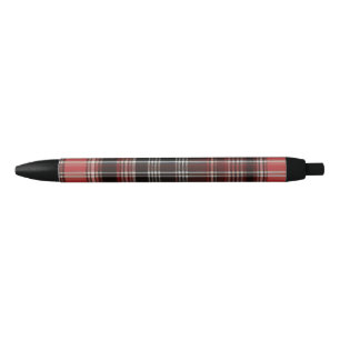 Stylo Noir Tartan, Motif de chèques intemporels