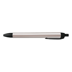 Stylo Noir Taupe brun et blanc bonbons rayures