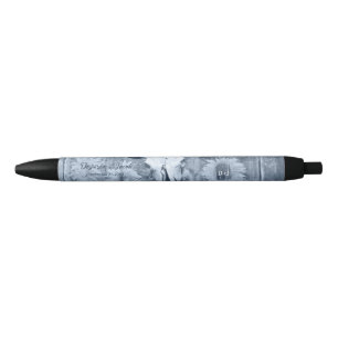 Stylo Noir Taureau bleu rustique Dusty