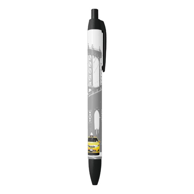 Stylo Noir Taxi jaune Pont Nyc Brooklyn New York (Bas (Vertical))