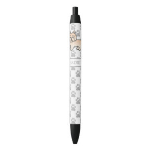 Stylo Noir Tervueren Cairn Terrier Chiot Mignon Dessin Animé 