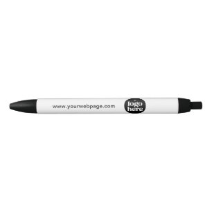 Stylo Noir Texte de logo personnalisé Promotionnel