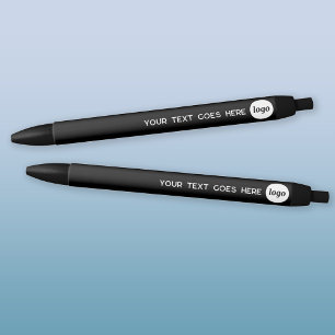 Stylo Noir Texte de logo promotionnel d'entreprise