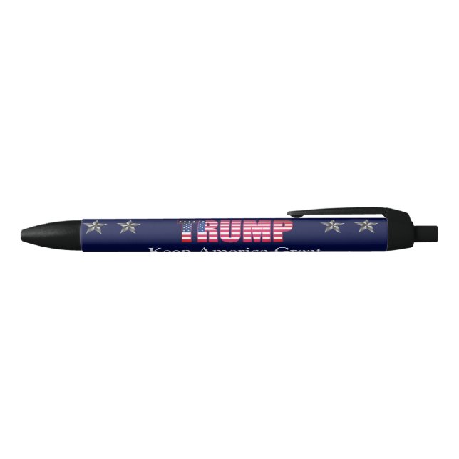 Stylo Noir Texte Personnalisé Trump '24 Keep America Great Bl (Haut)