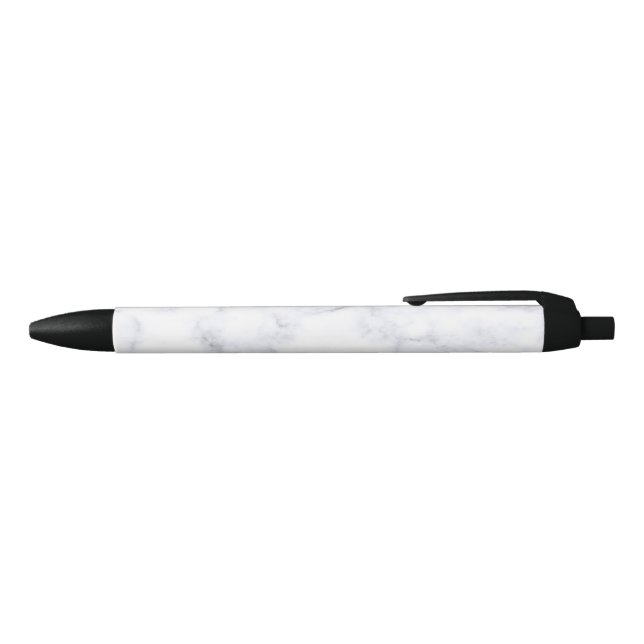 Stylo Noir Texture Marbre blanc (Haut)