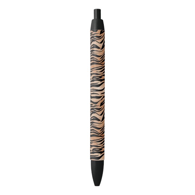 Stylo Noir Tigre orange noir (devant Vertical)