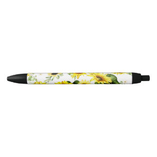 Stylo Noir Tournesol d'aquarelle 7