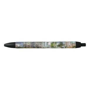 Stylo Noir Tours lumineuses au bord de mer de rivière de