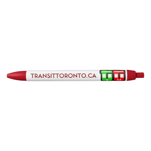 Stylo Noir Transit Toronto Retractable Pen - Red (Devant)