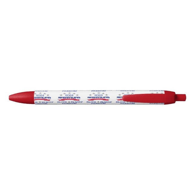 Stylo Noir Trump 2024 Foi, famille, liberté (Dos)