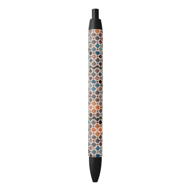 Stylo Noir tuiles modelées colorées (devant Vertical)