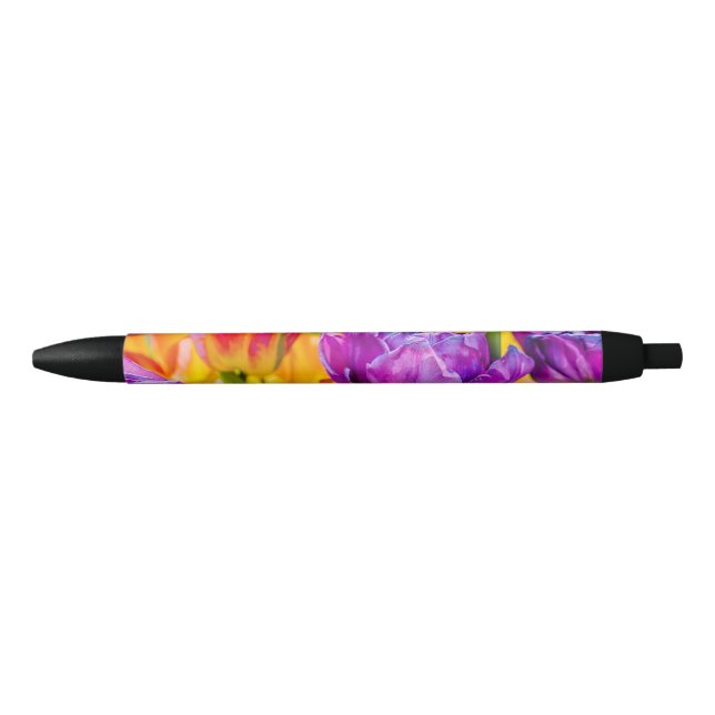 Stylo Noir Tulipes Enchantant rose profond (Devant)