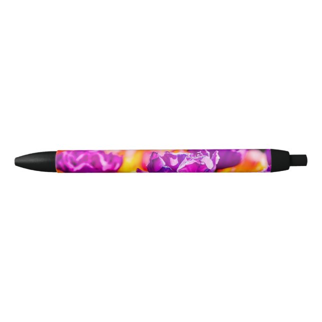 Stylo Noir Tulipes Enchantant violet (Devant)
