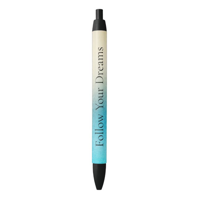 Stylo Noir Turquoise Chic Blanc Aqua bleu (devant Vertical)