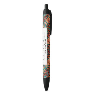 Stylo Noir Turquoise Terracotta Monogram