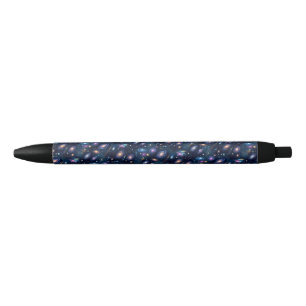 Stylo Noir Un motif spatial sans couture de galaxies et de pl
