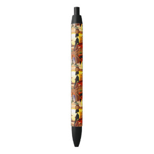 Stylo Noir Une belle femme africaine Silhouette sur les solei