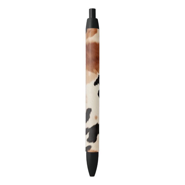 Stylo Noir Vachette animale à la crème Brown occidentale (devant Vertical)