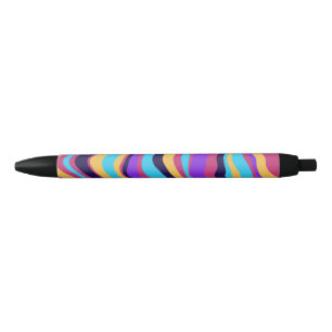 Stylo Noir Vagues Abstraites