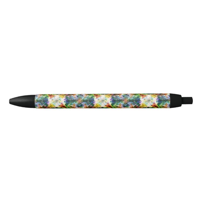 Stylo Noir Vapeurs arc-en-ciel torsadés (Devant)