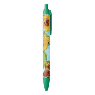 Stylo Noir Vase avec trois tournesols (1888) Vincent Van Gogh