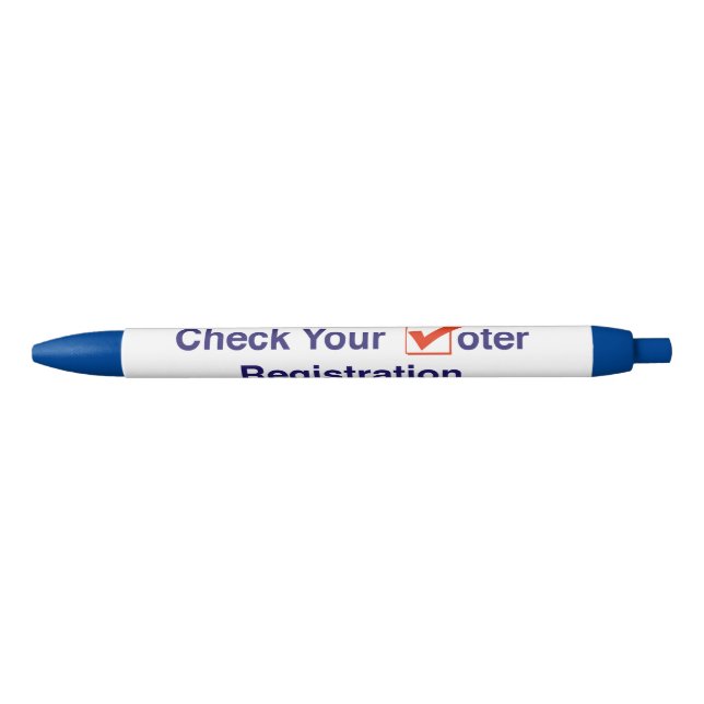 Stylo Noir Vérifier votre inscription aux élections de 2026 (Devant)