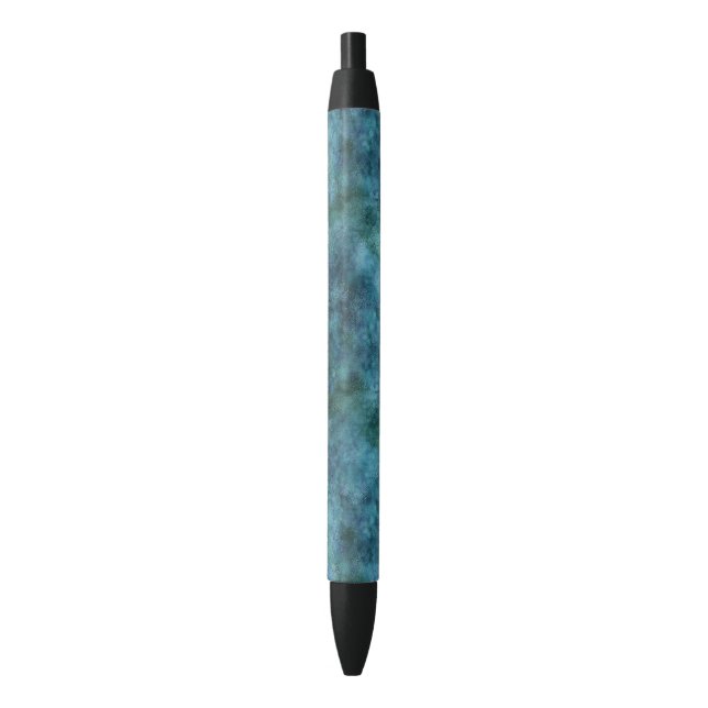 Stylo Noir Vert Turquoise Aqua Bleu Terre Marbre Océan Abstra (devant Vertical)